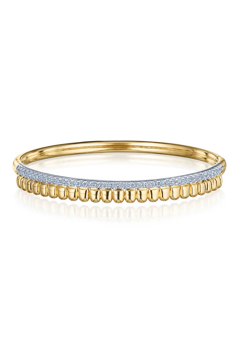Sirena Diamond Bangle, Main, color, TWO TONE WHITE/YELLOW GOLD