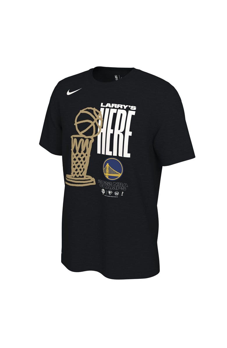 Nike Men's Nike Black Golden State Warriors 2022 NBA Finals Champions Trophy Celebration T-Shirt, Alternate, color, 