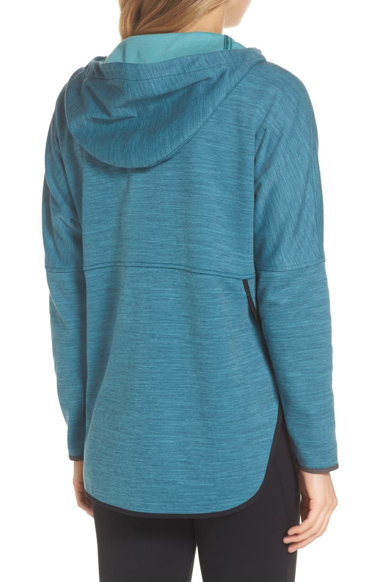 Slacker Hooded Jacket, Alternate, color, CORAL BLUE SPACE DYE