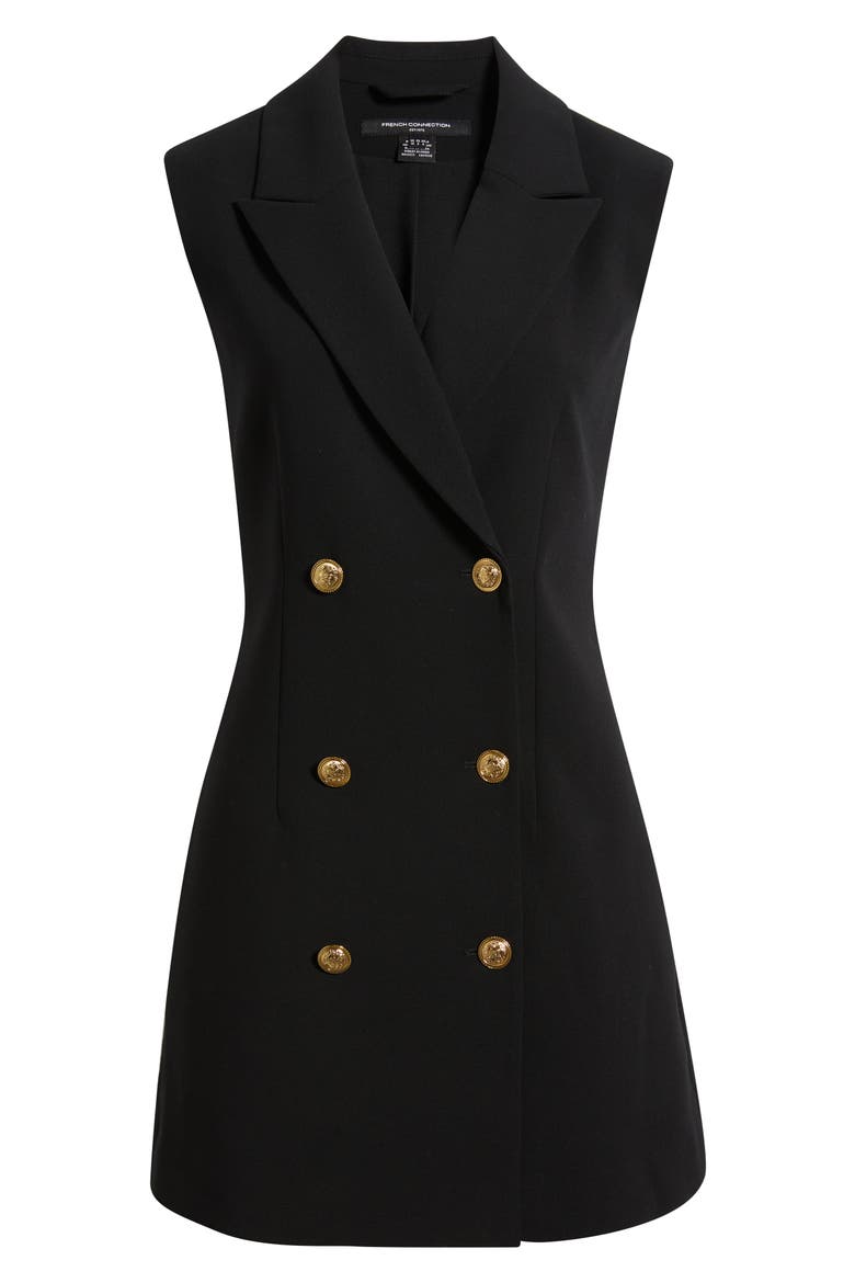 Whisper Double Breasted Blazer Dress, Alternate, color, BLACK