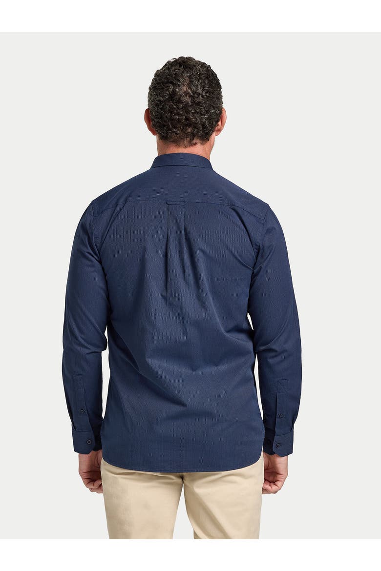 Long Sleeve Dash Dobby Cotton Shirt, Alternate, color, Navy