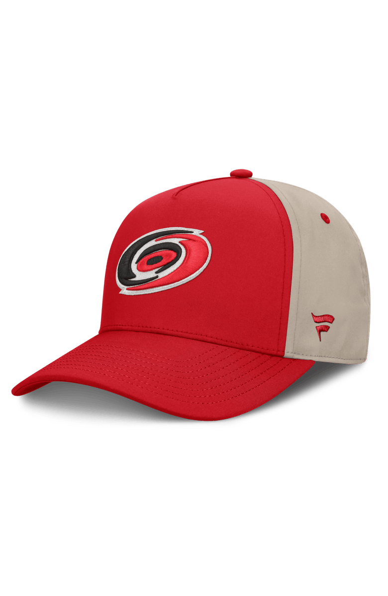 FANATICS Men's Fanatics Red/Tan Carolina Hurricanes 2026 Stanley Cup Playoffs Locker Room Adjustable Hat, Main, color, Red