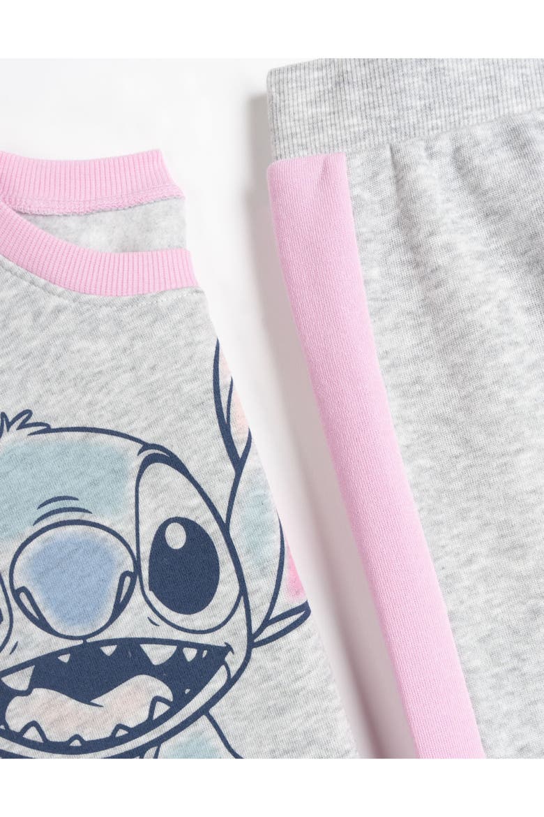 Lilo & Stitch 2-Piece Fleece Sweatshirt and Pants Set, Alternate, color, Grey Lavender Stitch
