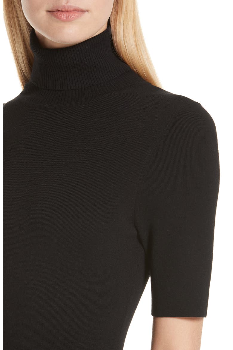 Caplan Slit Midi Dress, Alternate, color, BLACK