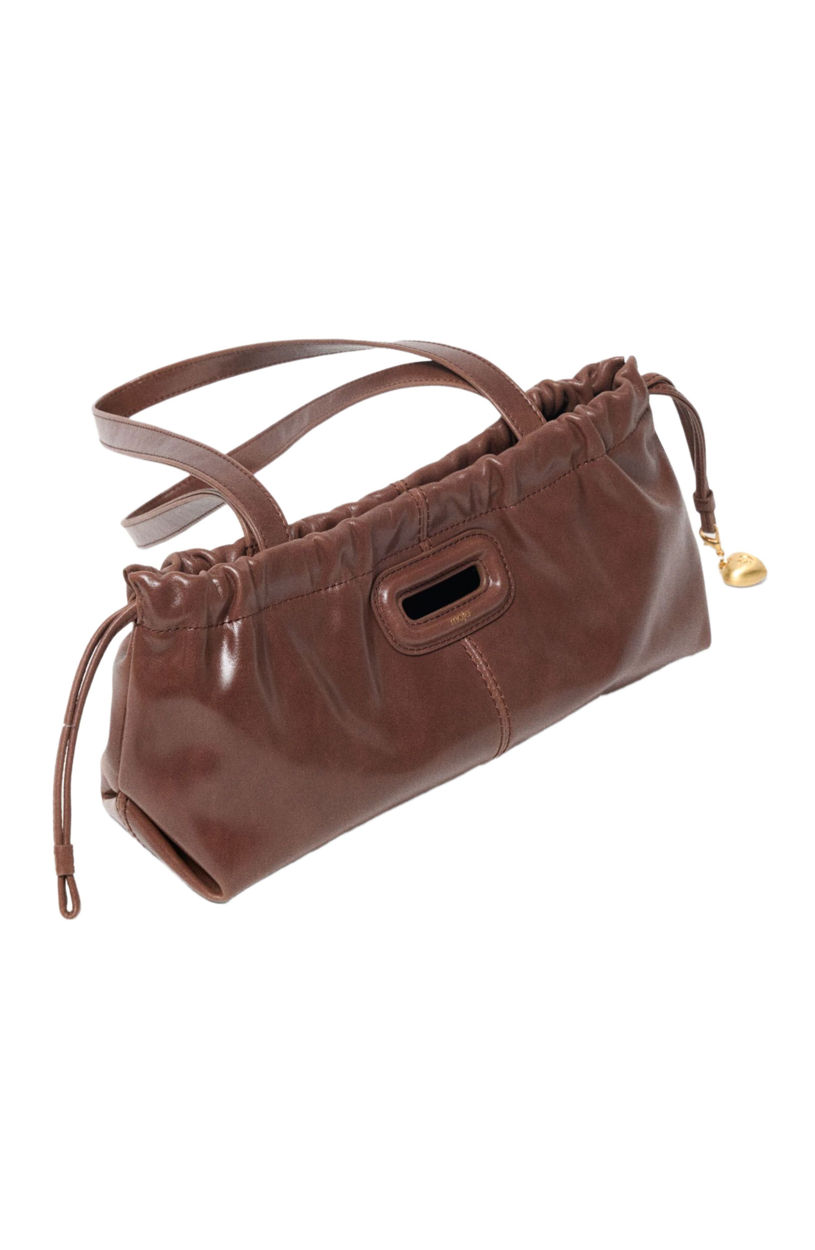 maje Vintage leather Milpli Gazette, Alternate, color, Brown