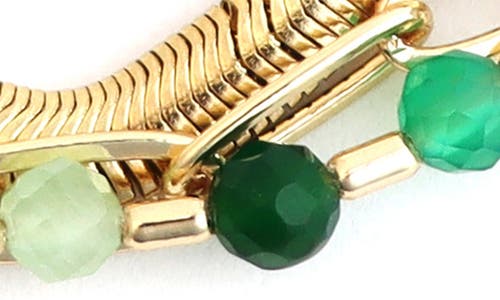 Panacea Multicolor Crystal Beaded Layered Bracelet In Gold