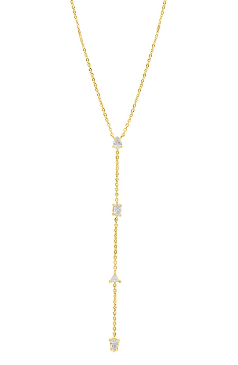 Adornia Mixed Cut CZ Lariat Necklace, Main, color, 