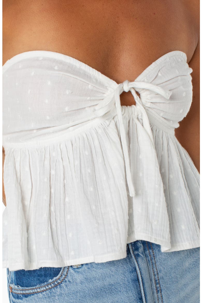 Ventura Strapless Cotton Babydoll Top, Alternate, color, CLOUD DANCER