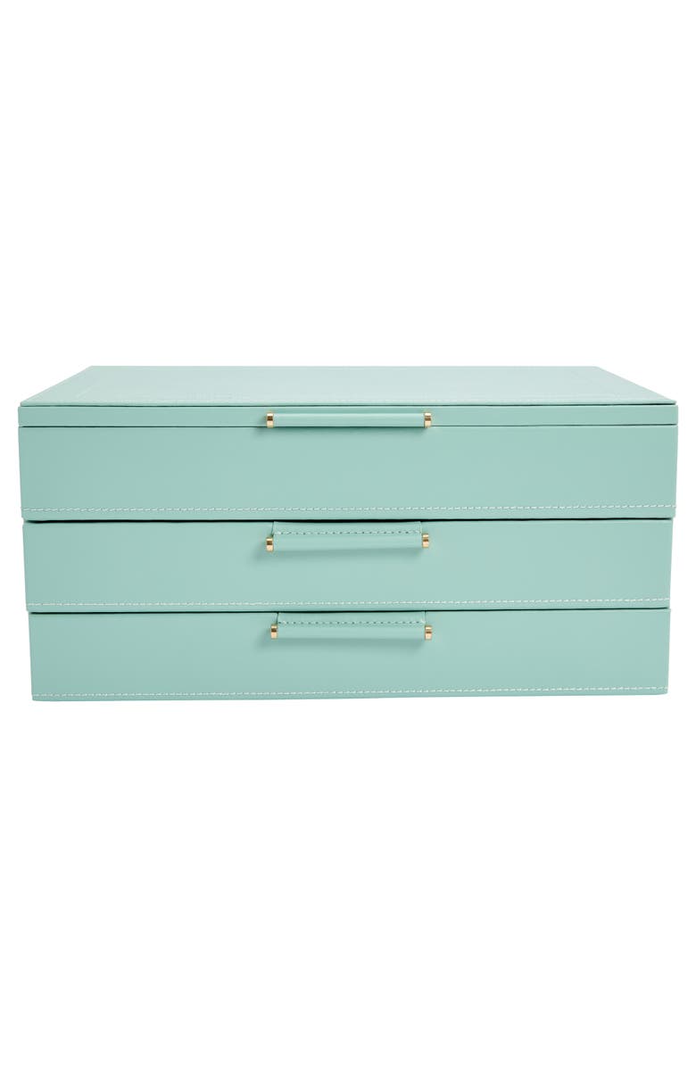 WOLF Sophia Jewelry Box with Drawers, Main, color, Jade