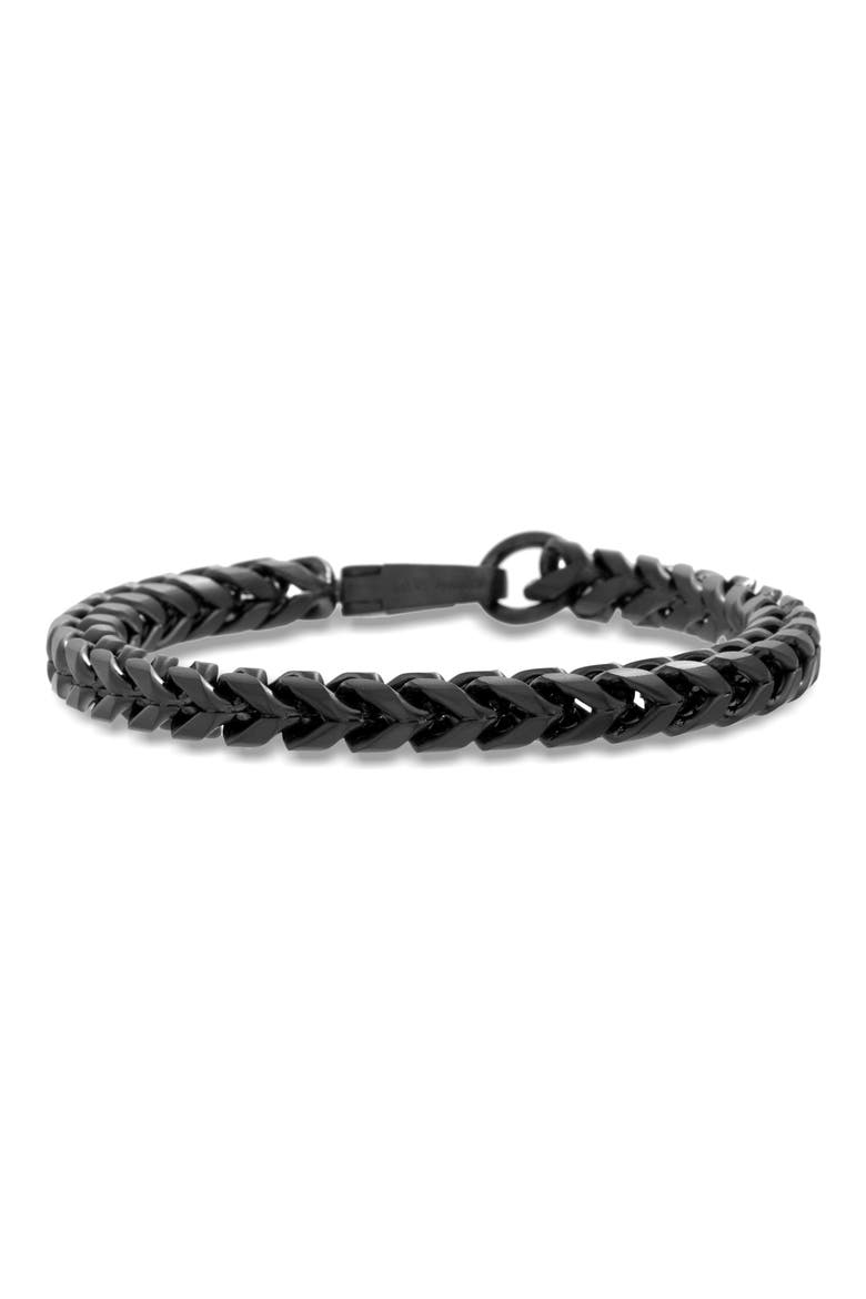 'Franco' Chain Bracelet, Main, color, BLACK