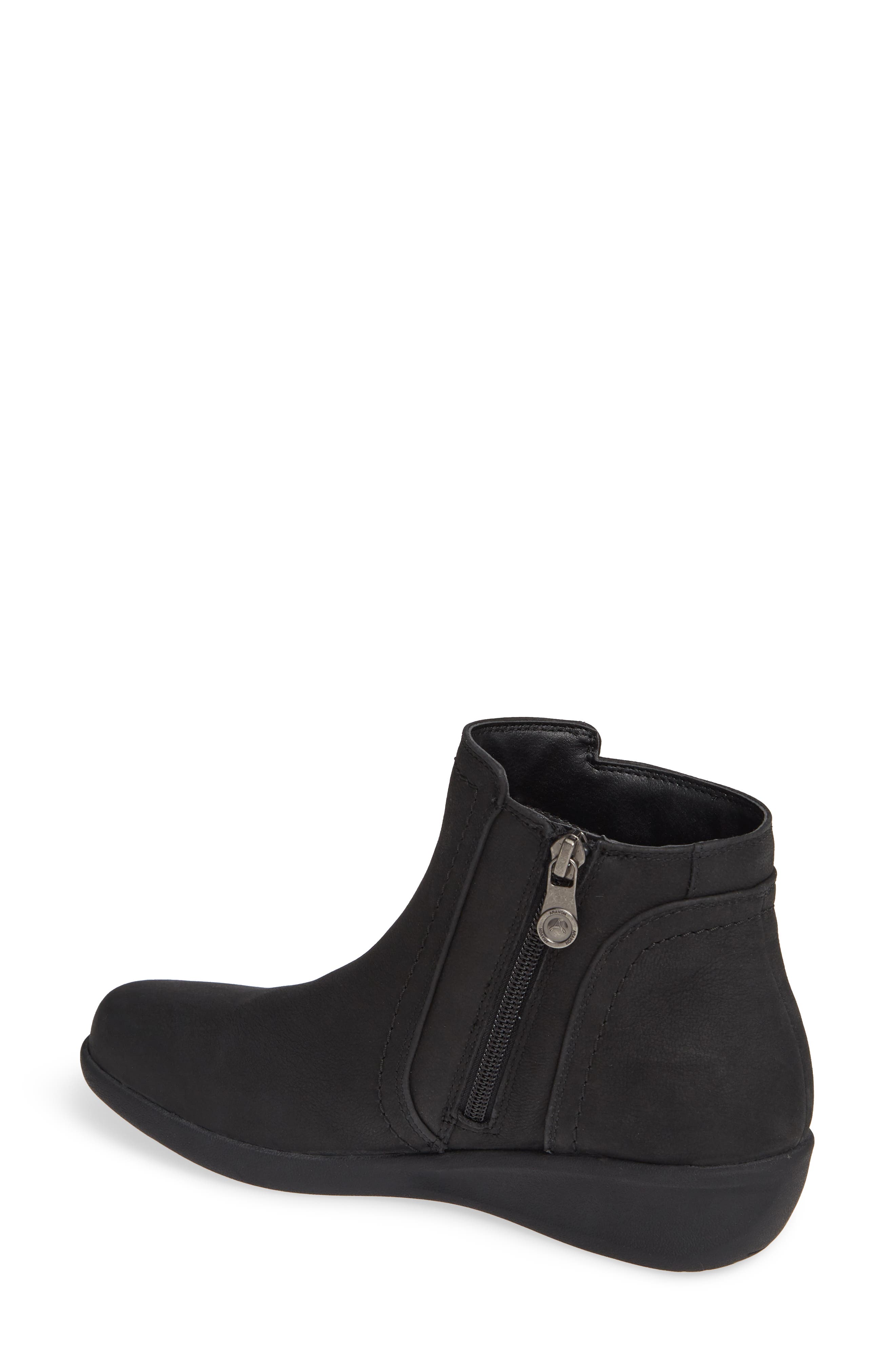 Fairlee Wedge Bootie, Alternate, color, BLACK LEATHER