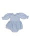 Dusty Blue Mesh Skirted Bodysuit