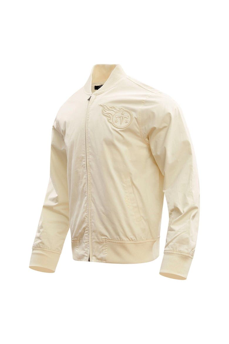 Men's Pro Standard Cream Tennessee Titans Neutral Full-Zip Jacket, Alternate, color, Cream