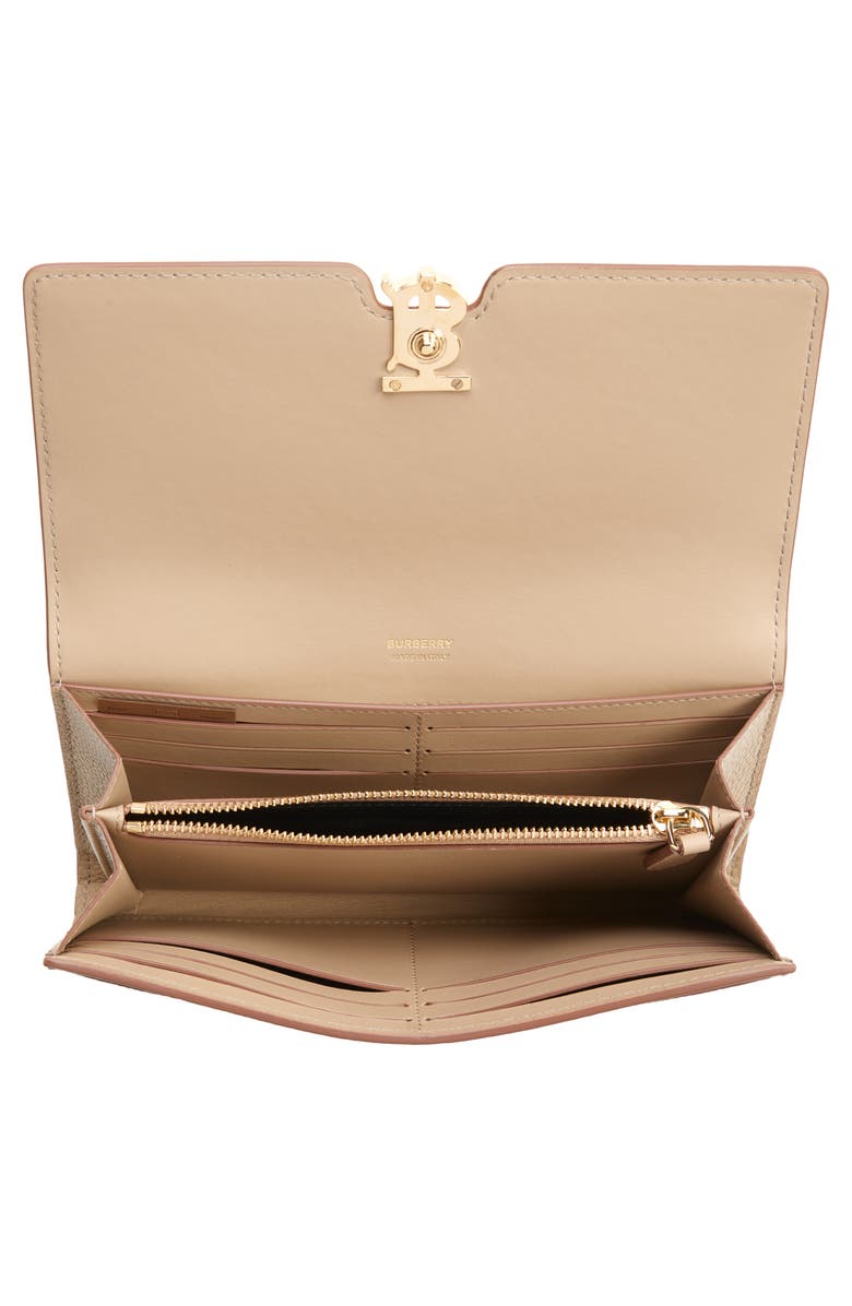 Burberry Large TB Monogram Leather Wallet, Alternate, color,