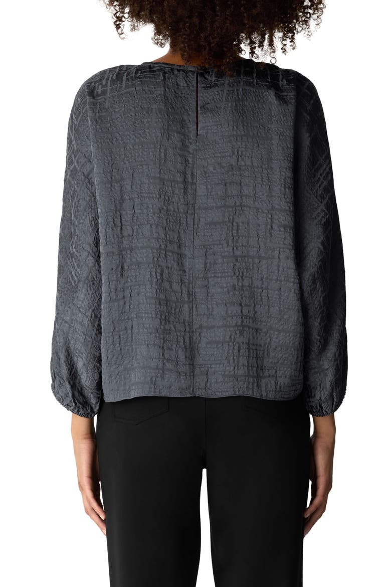 Silk Round Neck Dolman Sleeve Top, Alternate, color, GRAPHITE