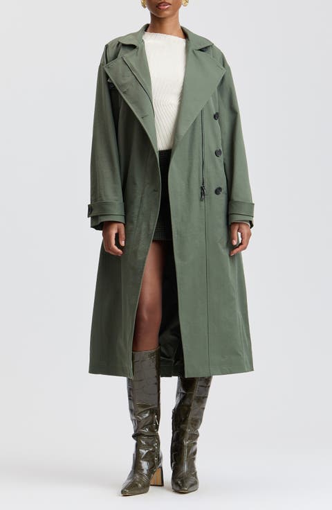 Asymmetric Oversized Trench Coat