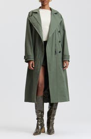 Avec Les Filles Asymmetric Oversized Trench Coat