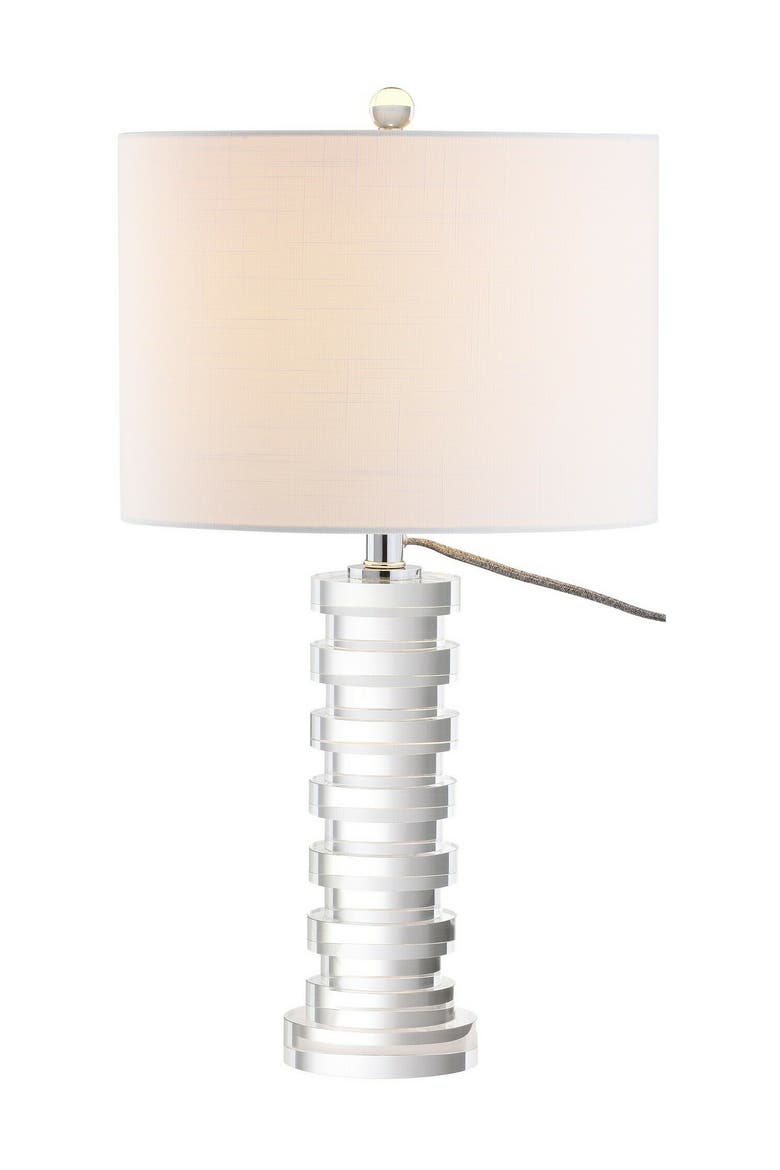 Sasha 25" Crystal LED Table Lamp, Clear, Main, color, Clear