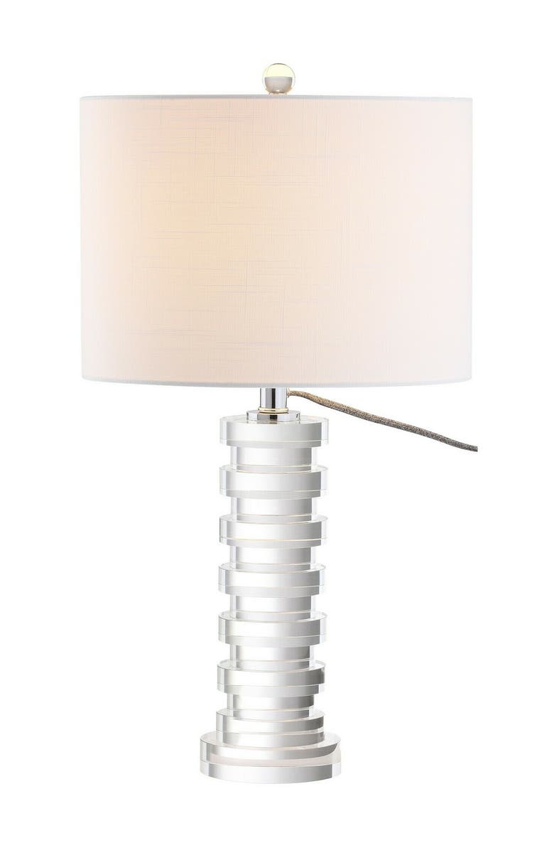 JONATHAN Y Sasha 25" Crystal LED Table Lamp, Clear, Main, color, Clear