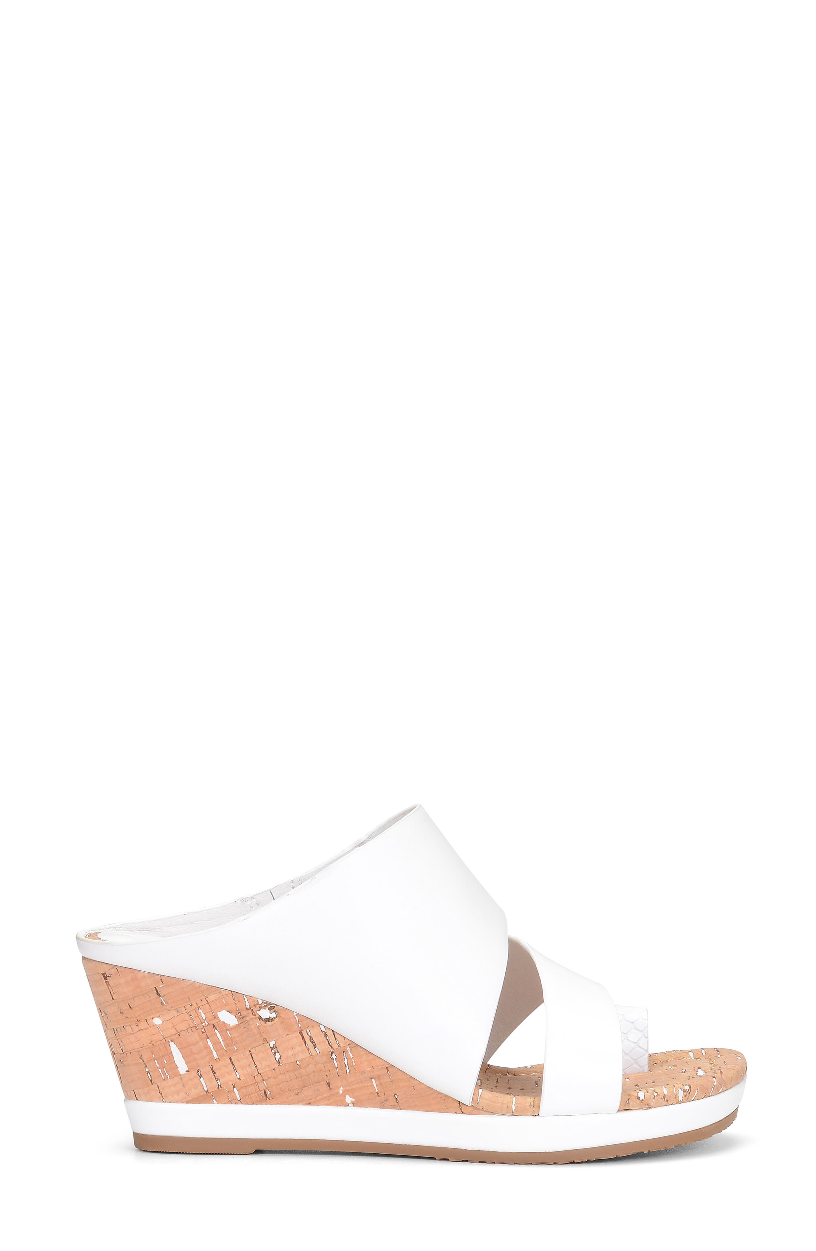 Montce Wedge Slide Sandal, Alternate, color, WHITE LEATHER