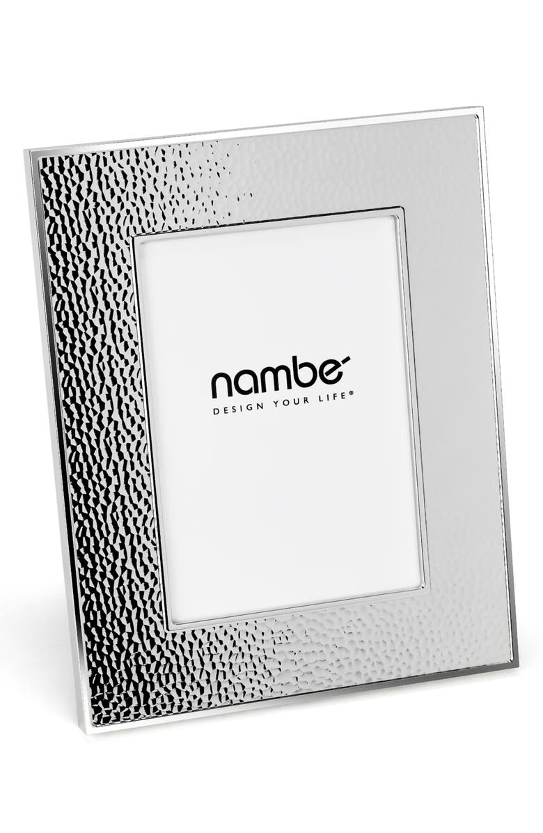 Nambé Hammered 5 x 7-Inch Picture Frame, Main, color, Silver