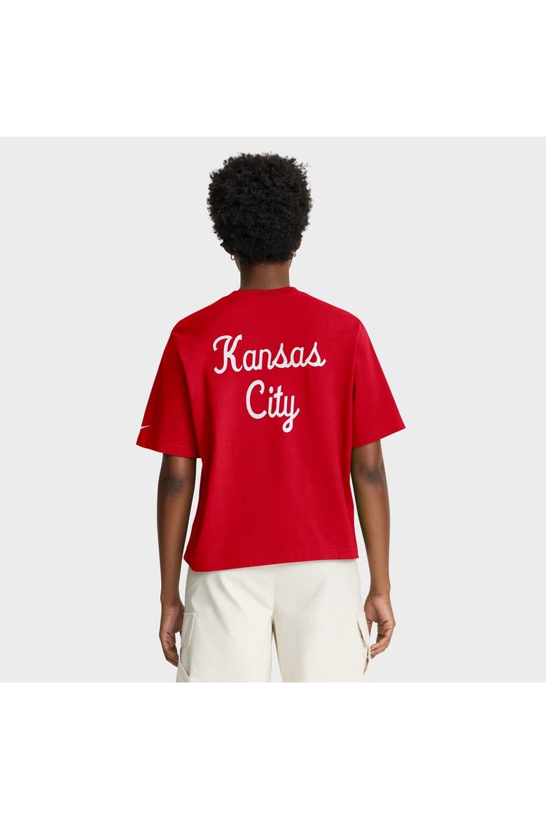 Women's Nike Red Kansas City Chiefs Rewind Pocket Boxy T-Shirt, Alternate, color, Red