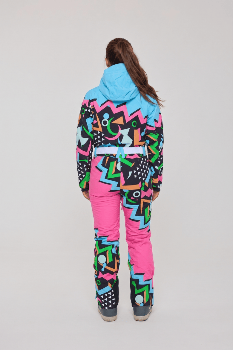 Nutscracker 2.0 Shaped Women's Ski Suit, Alternate, color, Black with neon pink