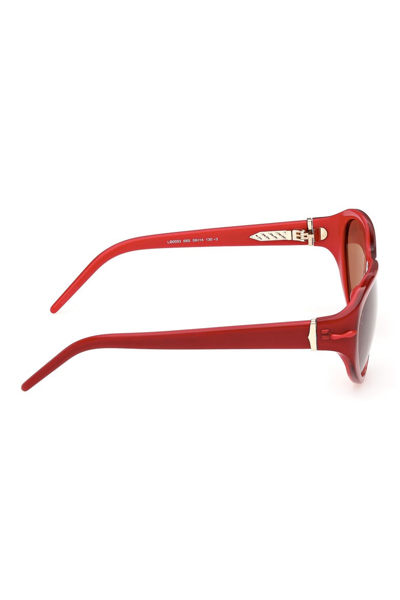 59mm Round Sunglasses, Alternate, color, BORDEAUX RED / COPPER