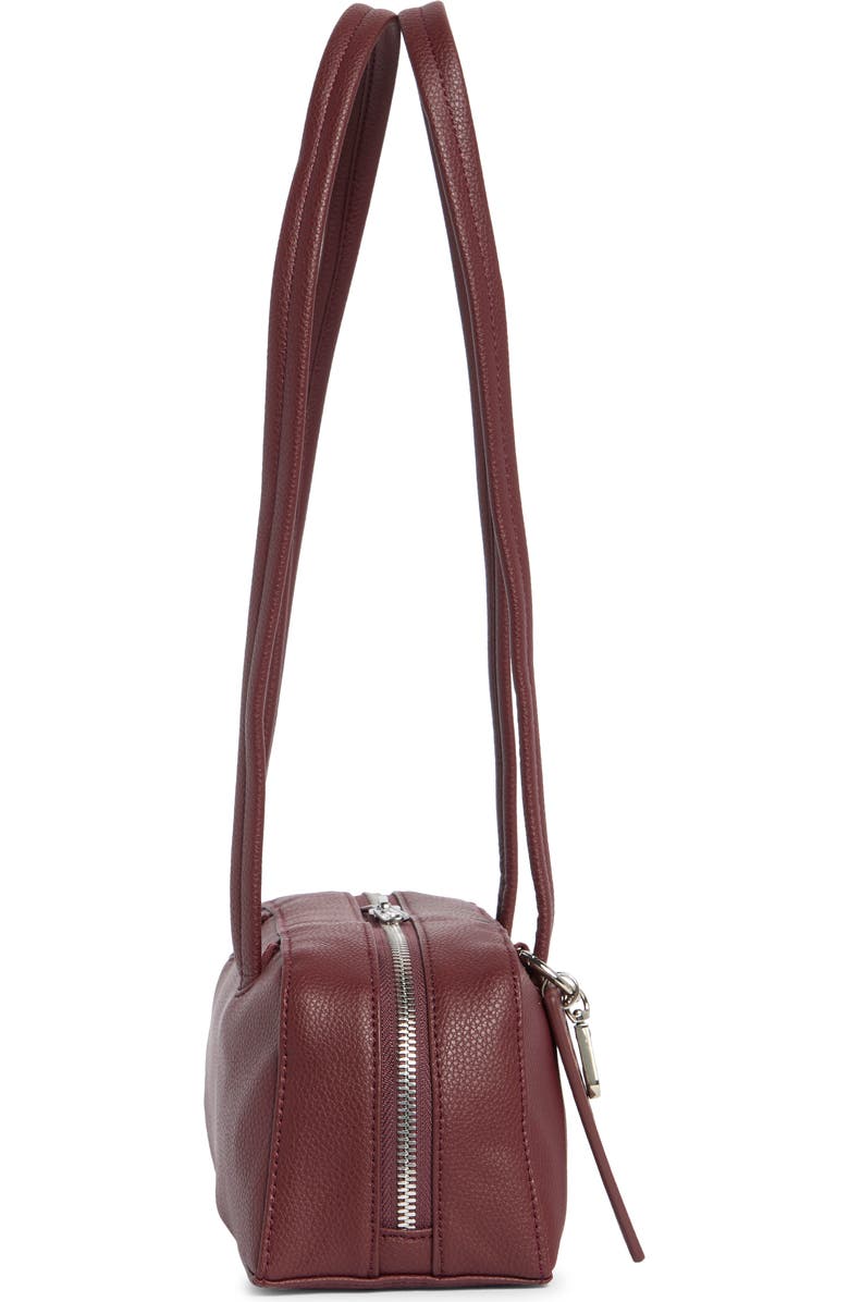 Baggu Small Recycled Leather Bowler Bag, Alternate, color, Mahogany