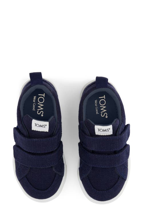 Toms Fenix Double Strap Kids Canvas Shoes Colour: Navy, Size: 7 In Navy