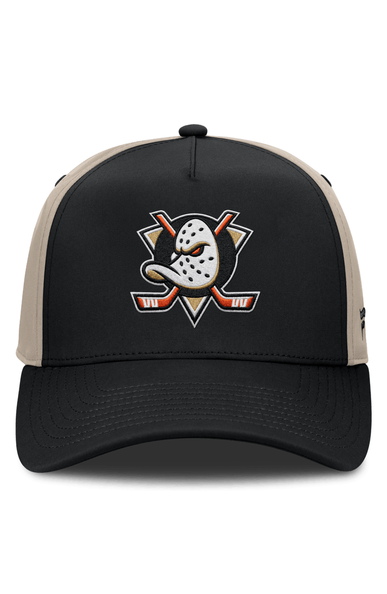FANATICS Men's Fanatics Black/Tan Anaheim Ducks 2026 Stanley Cup Playoffs Locker Room Adjustable Hat, Alternate, color, Black