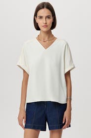 Exquise Alette V Neck Short Sleeve Blouse