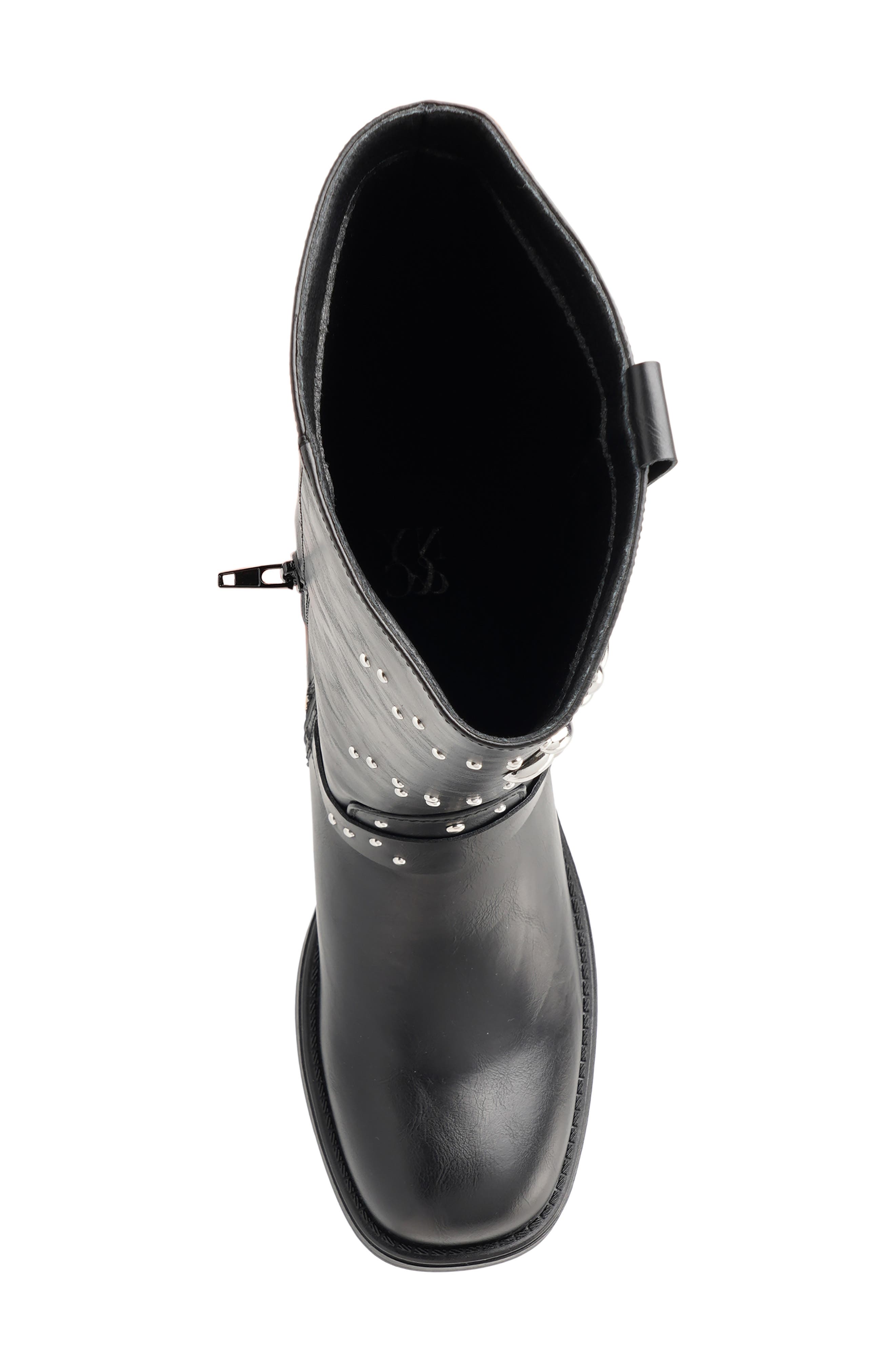Cianna Faux Leather Knee High Boot, Alternate, color, BLACK