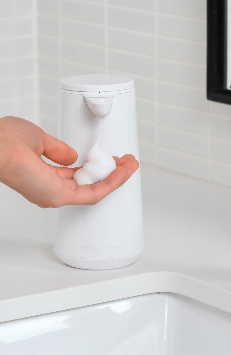 simplehuman Rechargeable Sensor Pump Foam Soap Dispenser, Alternate, color, White