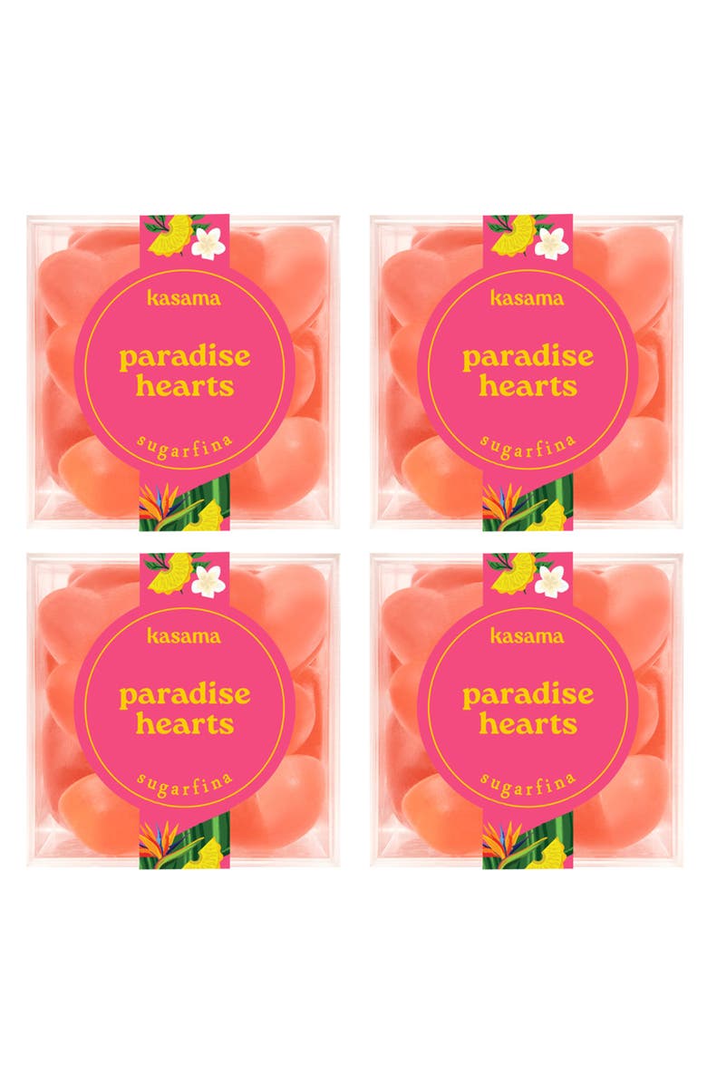 sugarfina Paradise Hearts Set of 4 Candy Cubes, Main, color,
