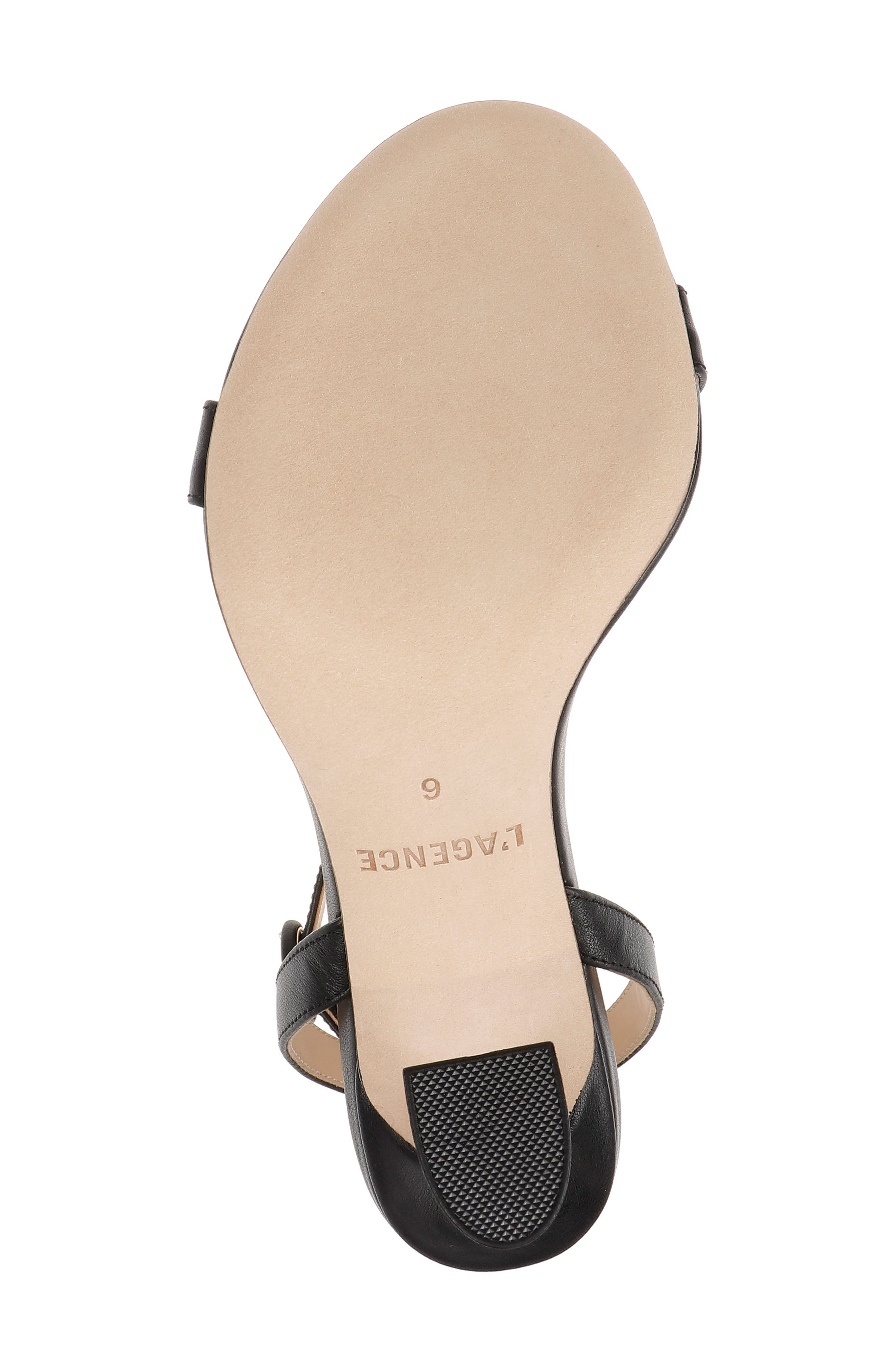 L'AGENCE Harriett Ankle Strap Sandal, Alternate, color, Black Leather