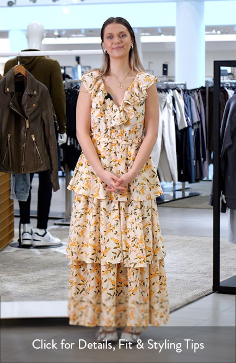 Ruffle Neck Tiered Maxi Dress, sales video thumbnail