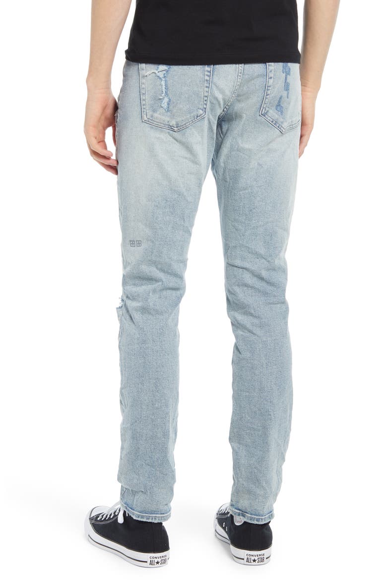 Chitch Punk Trashed Slim Fit Stretch Jeans, Alternate, color, PHILLY BLUE