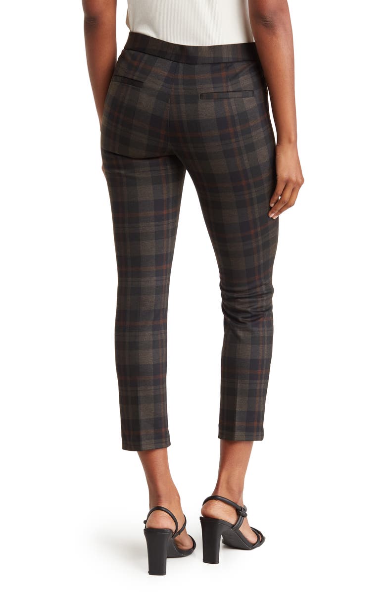 Amanda & Chelsea Amanda Plaid Pants, Alternate, color, Black/Brown
