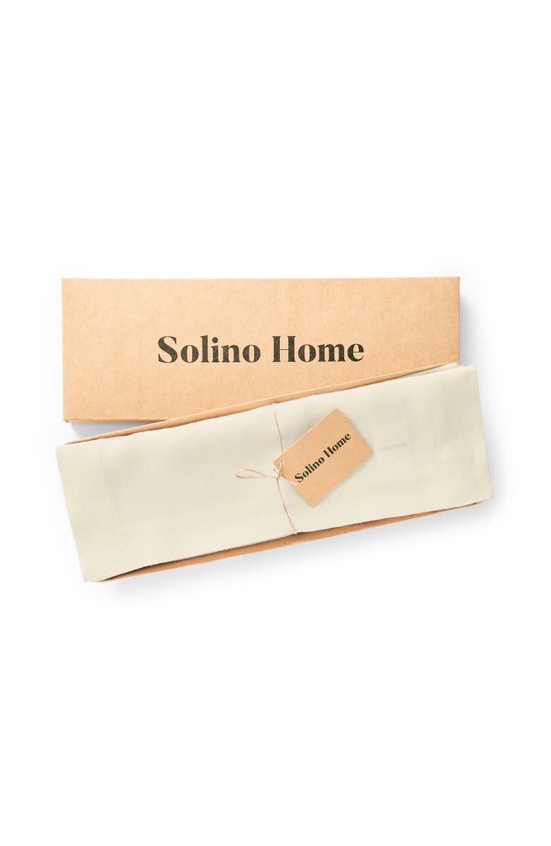 Solino Home Linen Placemats Set of 4, 14 x 19 Inch for Dining Table, Holiday and Everyday Table Decor - Sonoma, Alternate, color, Ivory