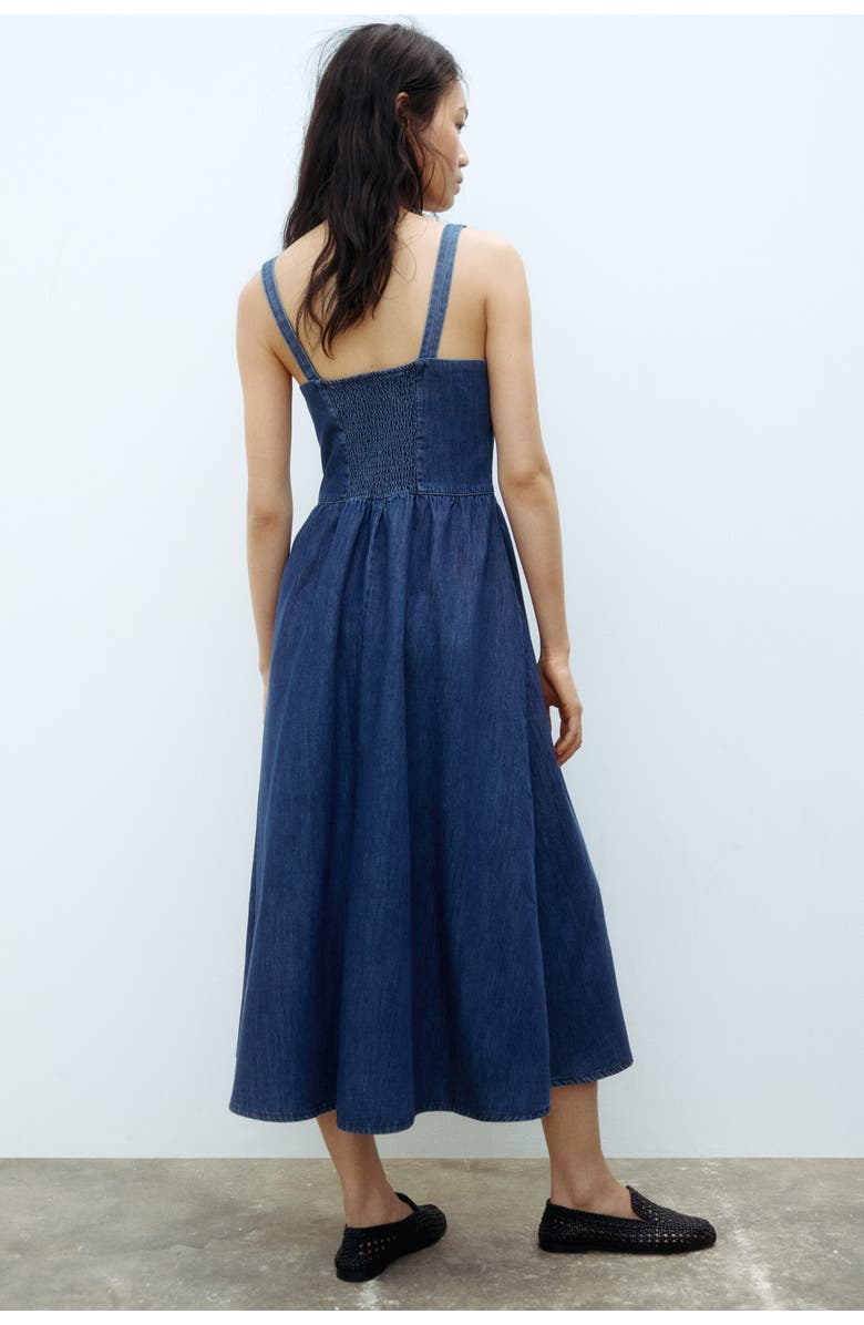 H&M Denim Midi Dress, Alternate, color, Denim Blue