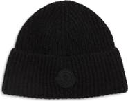Moncler Logo Patch Wool & Mohair Blend Beanie