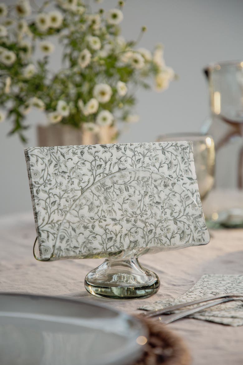 Handblown Napkin Holder, Alternate, color, Black