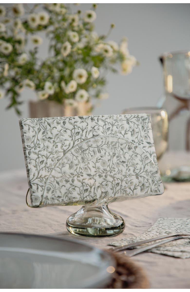 Villa Lua Home Handblown Napkin Holder, Alternate, color, Black