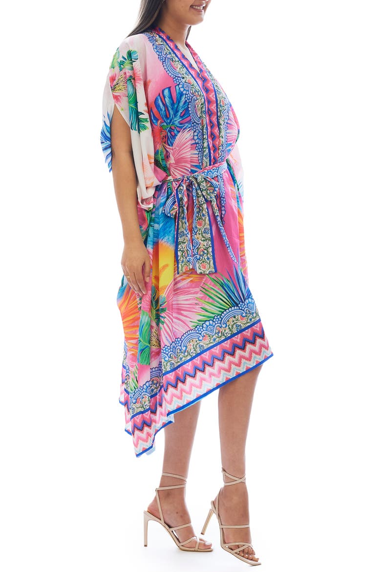Flamingo Cover-Up Ruana, Alternate, color, PURPLE