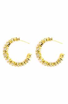 Panacea Crystal Hoop Earrings