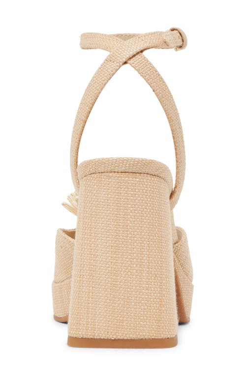 Dolce Vita Paulos Platform Sandal In Natural Raffia