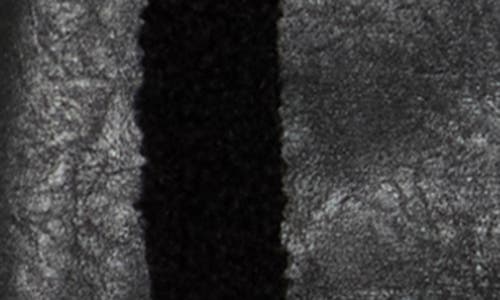 Hutch Ozzie Faux Shearling Trim Coat In Black