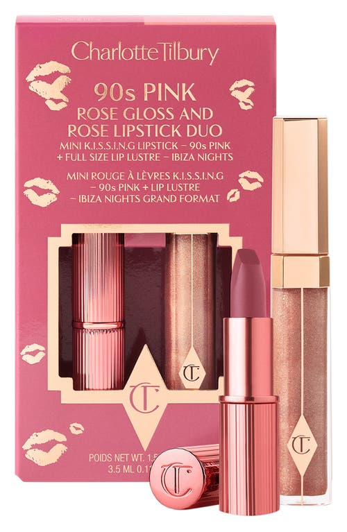 Charlotte Tilbury K.i.s.s.i.n.g Lipstick And Lip Gloss Duo In 90s Pink