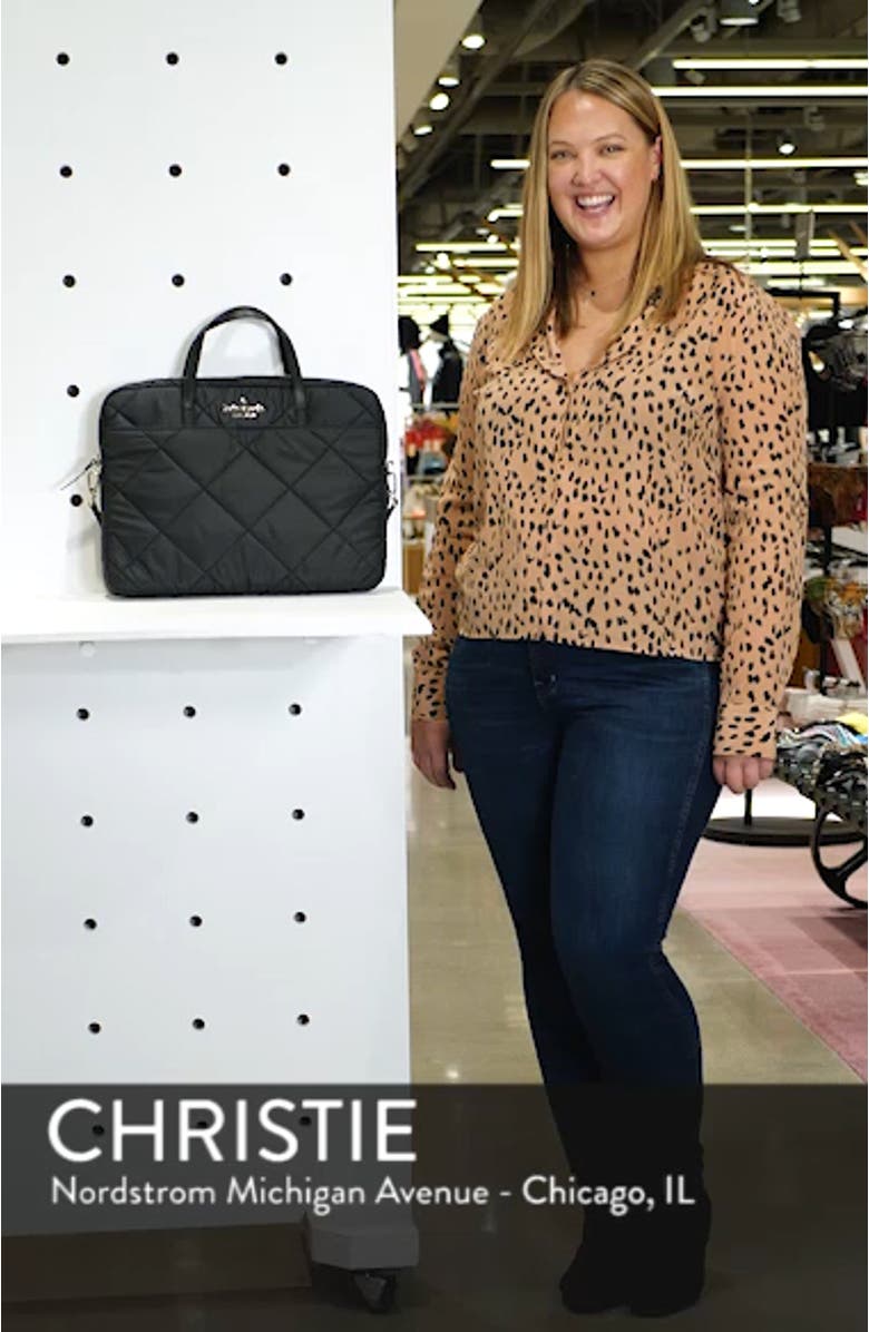 quilted nylon universal laptop commuter bag, sales video thumbnail